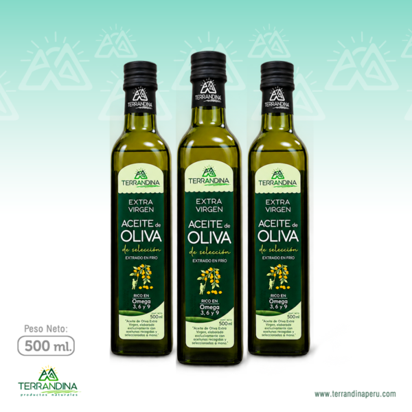 Aceite de Oliva Extra Virgen 500 ml (Origen Tacna) - Terrandina