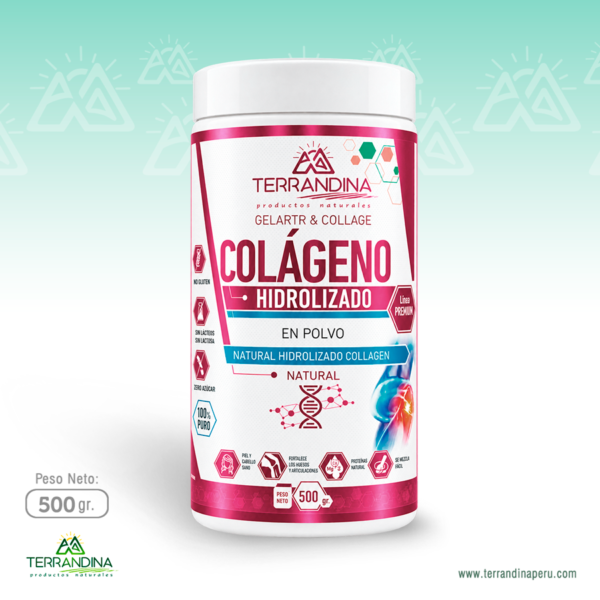 Colágeno Hidrolizado Natural 100% Puro (Sin Sabor) - Terrandina